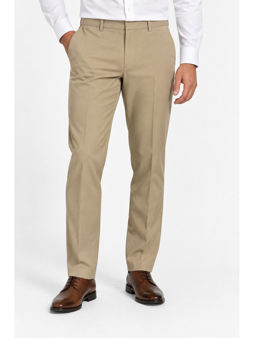 Perry Ellis Portfolio Luxury Performance Pants Men's 33x32 Toast Modern Fit NWT